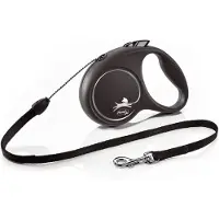 Flexi Black Design S-sladd 5 m, 12 kg, svart