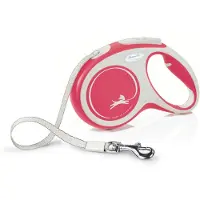 Flexi New Comfort M 5 m sele upprullningsbart koppel rött