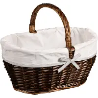Kesper flätad picknickkorg med fodral 45 x 34 cm