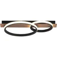 JUST LIGHT LED taklampa Trooper, Svart, Vardagsrum / matsal, Aluminium / grå / zink, Modern, LED-taklampa