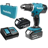 Makita DDF453RFE - Borr/drivare - sladdlös - 2 hastigheter - nyckellös chuck 13 mm - 42 N·m - 2 batterier - 18 V