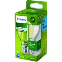 Philips - LED-glödlampa med filament - form: A60 - klar finish - E27 - 2.3 W (motsvarande 40 W) - klass A - svalt vitt ljus - 4000 K
