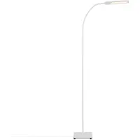 Briloner LED golvlampa Servo, dimbar, Vitt / opal, Arbetsrum / kontor, Metall, Modern, LED-golvlampa