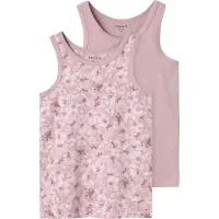 Name it Linne - Noos - NmfTank - 2-pack - Mauve Shadows - - 3 år (98) - Linne