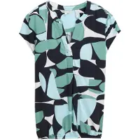 Tom Tailor Blus pastellblå / mörkblå / karminröd / off-white