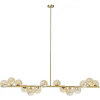 Kare Design pendellampa Scala Balls, dimbar, Mässing / guld, Vardagsrum / matsal, Metall, Design, Pendellampa
