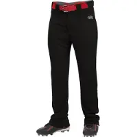 Rawlings herr LAUNCH Serie Basebollbyxor | Fullängd Semi-Lös Passform | Vuxenstorlekar | Flera Alternativ Svart, Liten