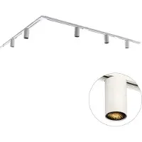 QAZQA Modernt skensystem med 5 spotlights vitt 1-fas GU10 35mm - Iconic Ruby