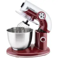 H.Koenig KM80 Professional Mixer, 1000 W, Kapacitet 5,5 L, 4 hastigheter, Arm med lutande och rörligt huvud, Rostfri Ac, 80 dB, Röd