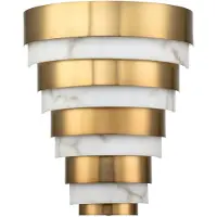 Quintiesse LED vägglampa Echelon, Mässing / guld, Vardagsrum / matsal, Metall, LED-vägglampa, vägglampa inomhus