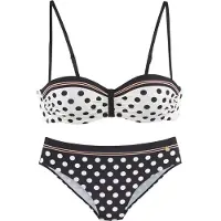 LASCANA Bikini orange / svart / vit