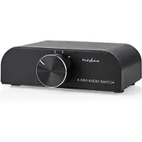 Nedis 4-ingångars Analog Ljudomkopplare 3.5 Mm/rca Till Rca Manuell Metall