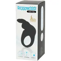 Happy Rabbit - penisring med vibrator - uppladdningsbar - svart