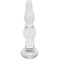 Rimba Dolly - analdildo glas vågig transparent