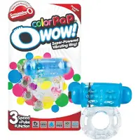 ScreamingO Screaming Color Pop - vibrerande penisring (transparent blå)