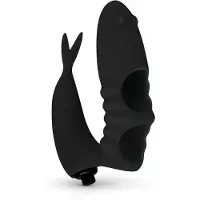 EasyToys - fingervibrator - 2-i-1 funktion - svart