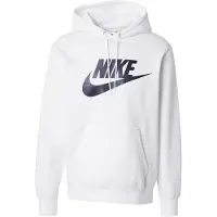 Nike Luvtröja Club Pullover Fleece - Vit/Svart, storlek Large