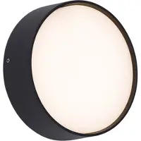 QAZQA Modern utomhusvägglampa svart inkl. LED IP65 - Dop