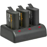 Jupio 2x Enduro Battery GoPro HERO 13 - AHDBT-1301 / CPSS1B 1900mAh + Compact USB Triple Charger