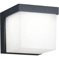 TRIO Lighting LED utomhus vägglampa Yangtze, Svart, Aluminium / grå / zink, Modern, LED-vägglampa utomhus