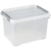 Allibert by KETER 243808 Förvaringslåda HANDY stapelbar (L x B x H) 400 x 290 x 260 mm Transparent, Silver 1 st