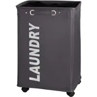 SmartaSaker Tvättkorg på hjul, Laundry, Mörkgrå
