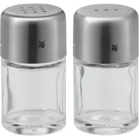 WMF BEL GUSTO, Set med salt- och pepparströare, Rostfritt stål, Transparent, Glas, Rostfritt stål, Rostfritt stål, Rostfritt stål, 30 mm