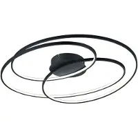 TRIO Lighting LED taklampa Gale, dimbar, Svart, Vardagsrum / matsal, Metall, Modern, LED-taklampa