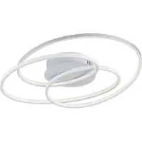TRIO Lighting LED taklampa Gale, dimbar, Vitt / opal, Vardagsrum / matsal, Metall, Modern, LED-taklampa