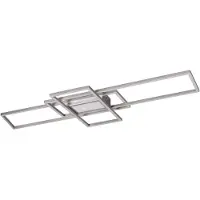TRIO Lighting LED taklampa Irvine, dimbar, Aluminium / grå / zink, Vardagsrum / matsal, Metall, Modern, LED-taklampa