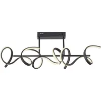 JUST LIGHT LED taklampa Curls, dimbar, Svart, Sovrum, Metall, Modern, LED-taklampa