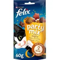 Purina Felix Party Mix Original 60g Mellanmål 8 Enheter