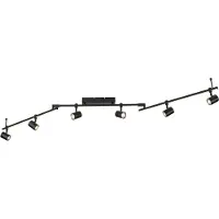 Paul Neuhaus LED-takspotlight Barik, 188 cm, justerbar Barik, Svart, Vardagsrum / matsal, Metall, LED-taklampa