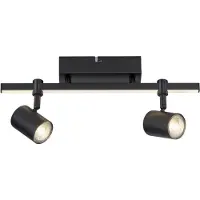 Paul Neuhaus LED-takspotlight Barik, 40 cm, justerbar Barik, Svart, Vardagsrum / matsal, Metall, LED-taklampa