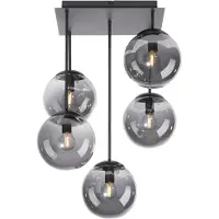 JUST LIGHT Taklampa Big Widow, dimbar, Svart, Vardagsrum / matsal, Metall, Modern, Taklampa