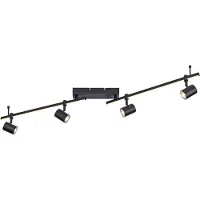 Paul Neuhaus LED-takspotlight Barik, 120 cm, justerbar Barik, Svart, Vardagsrum / matsal, Metall, LED-taklampa
