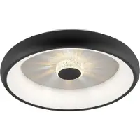 JUST LIGHT LED taklampa Vertigo, dimbar, Svart, Vardagsrum / matsal, Metall, Modern, LED-taklampa