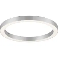 Paul Neuhaus LED taklampa Lines Round, dimbar, Aluminium / grå / zink, Vardagsrum / matsal, Aluminium / grå / zink, Modern, LED-taklampa