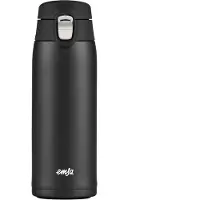 EMSA Isolerad dricksflaska LIGHT MUG, 0,4 liter, svart 100% läckagesäker, tunn och lätt form, endast 193 g, - 1 st (N2151700)