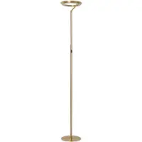 Lucide LED uplight golvlampa Celeste, dimbar, Mässing / guld, Vardagsrum / matsal, Metall, Modern, LED-golvlampa