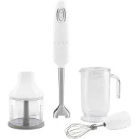 Smeg HBF03WHEU, Doppningsmixer, 1,5 m, 700 W, Rostfritt stål, Vit