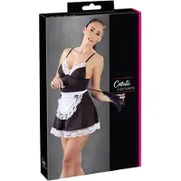 Cottelli - maid kostym med förkläde - svart/vit - XL