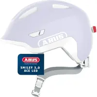 ABUS Cykelhjälm - Smiley 3.0 Ace LED - Ren Lavender - - 51-55 cm - Cykelhjälm