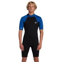 Billabong 2 mm Foil Springsuit Back Zip SS - Våtdräkt för surfing - Herr Mid Blue M