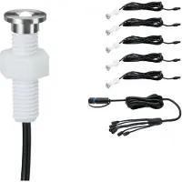 Paulmann 93694 Belysningssystem Plug&Shine LED-lampa, för infälld montering utomhus (utökning) Set 5 st
