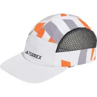 Adidas - Trail running kläder - Terrex 5P Cap Graphic White Semi Impact Orange Black för Unisex - Vit