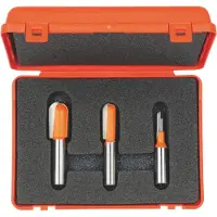 Cmt Fräs borrset round nose; 1/2'' (12,7 mm); 3 delars