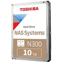 Toshiba N300 NAS - Hårddisk - 10 TB - inbyggd - 3.5 - SATA 6Gb/s - 7200 rpm - buffert: 512 MB