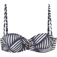 LASCANA Bikiniöverdel marinblå / vit