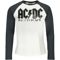 Ginza.se AC/DC: Back in Black Vintage White / Charcoal Small Baseball Jersey
